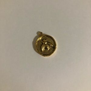 14k gold filled bee pendant